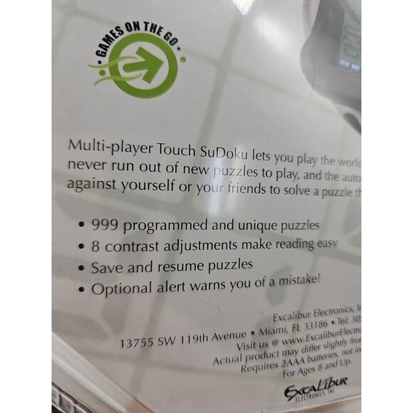 2006 Excalibur The New York Times Touch Screen Sudoku Electronic Hand Held Game - Picture 3 of 5